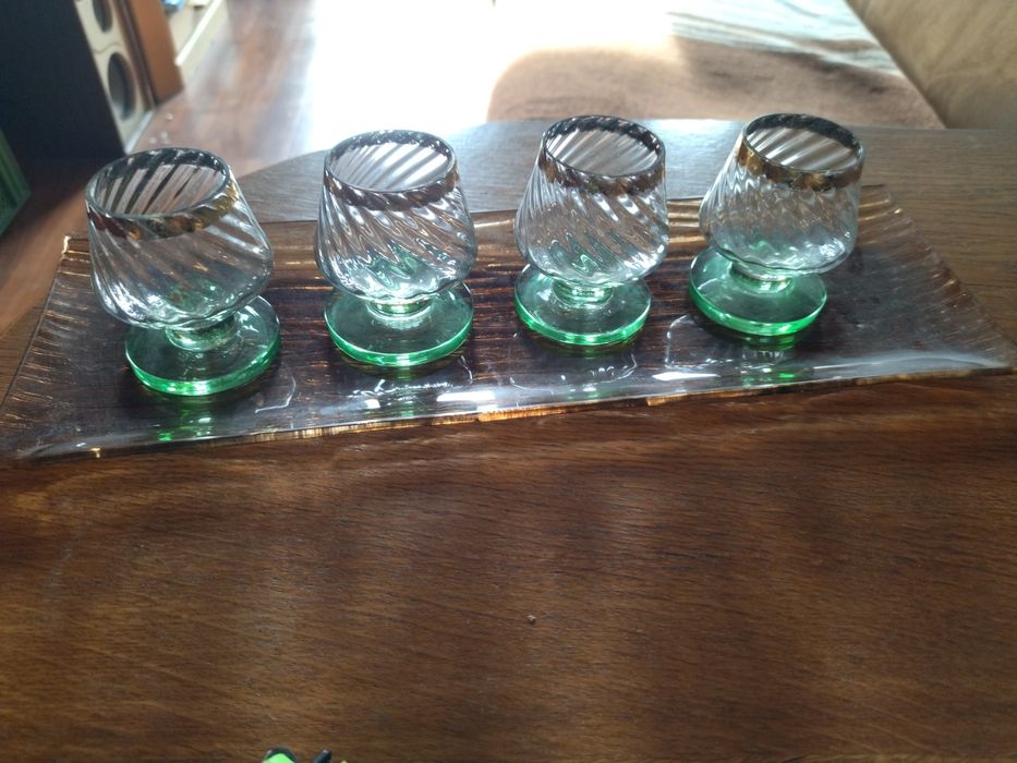 4 kryształowe kieliszki