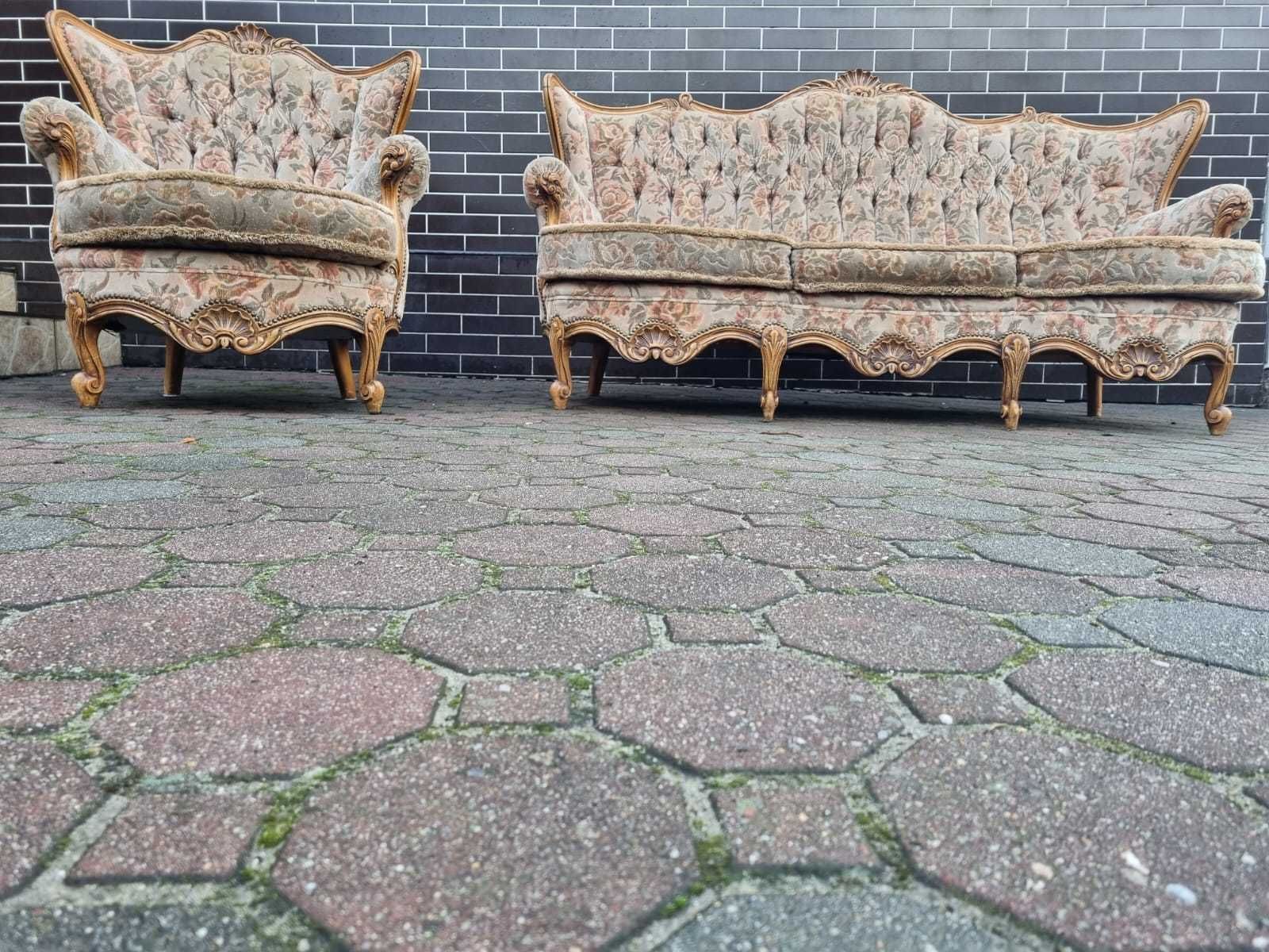 SOFA antyczna barokowa Chippendale Fotel Antyczny Szezlong Kanapa