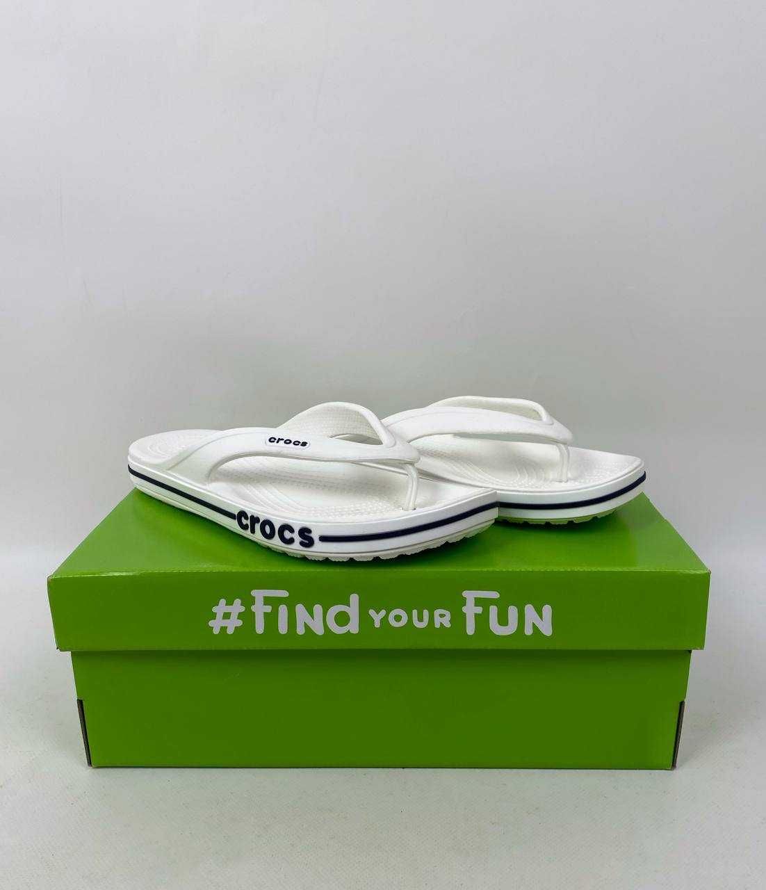 Хіт Сезону! Білосніжні жіночі CROCS Bayband Flip White 36-44р