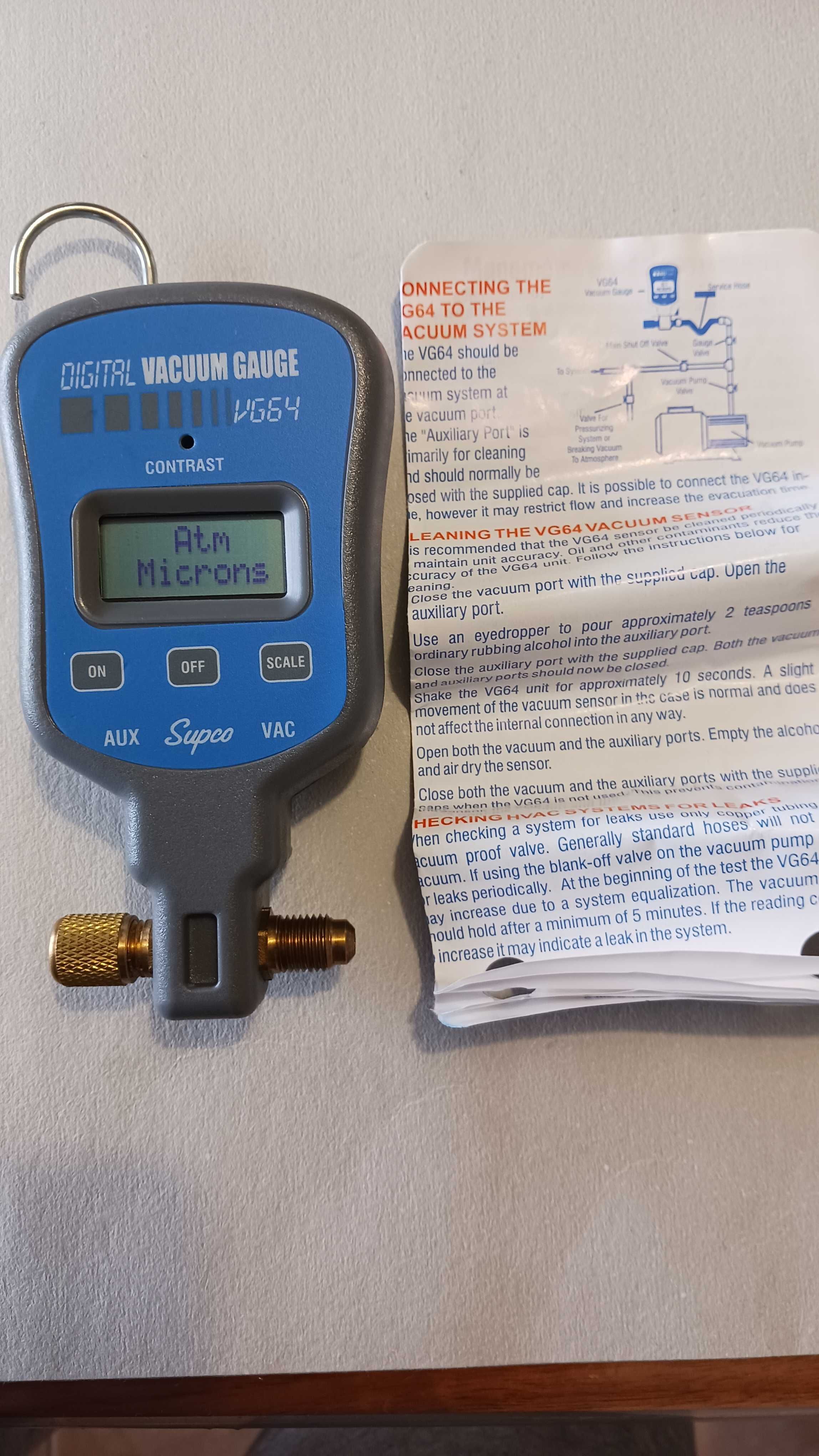 Vacuómetro digital Vacuum Gauge VG64