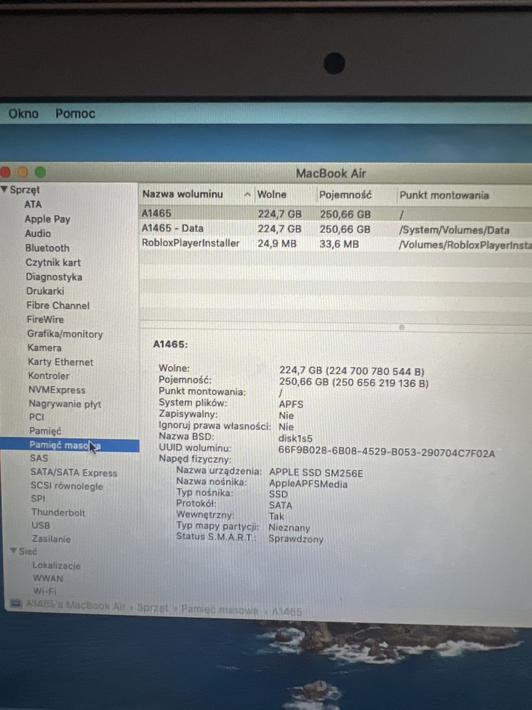 Laptop Apple MacBook 1465 do pracy, dla dziecka, nastolatka
