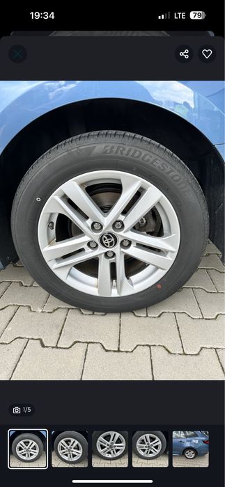 Oryg. Felgi Toyota Corolla 16 cal z oponami letnimi oraz czujnikami