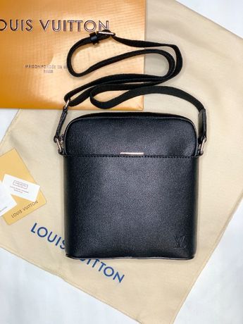 Мужская кожаная сумка мессенджер на плечо Луи Витон Louis Vuitton c581