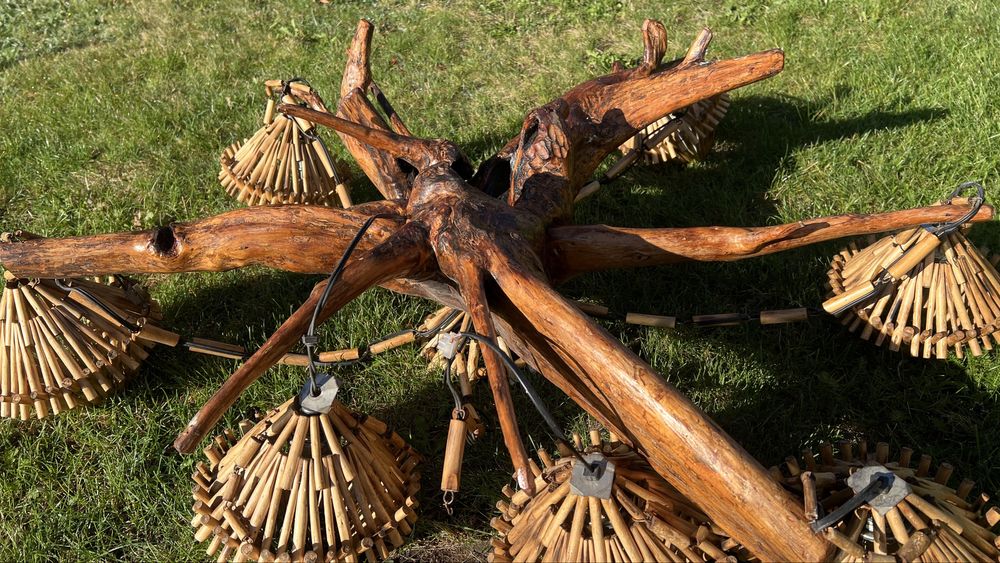 Lampa, żyrandol  korzeń 35 lat u mnie ;-)