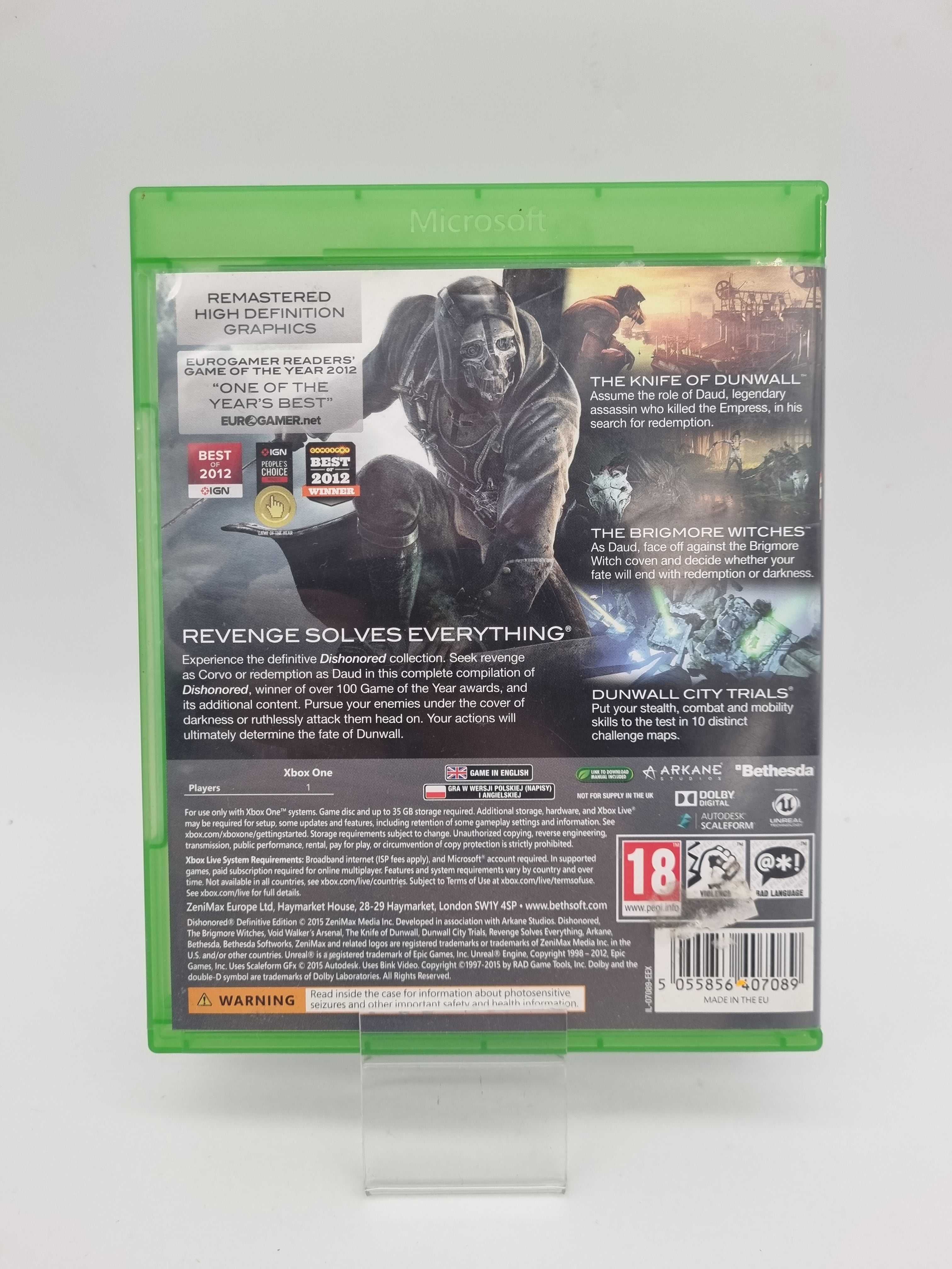 Gra Xbox One Dishonored Definitive Edition