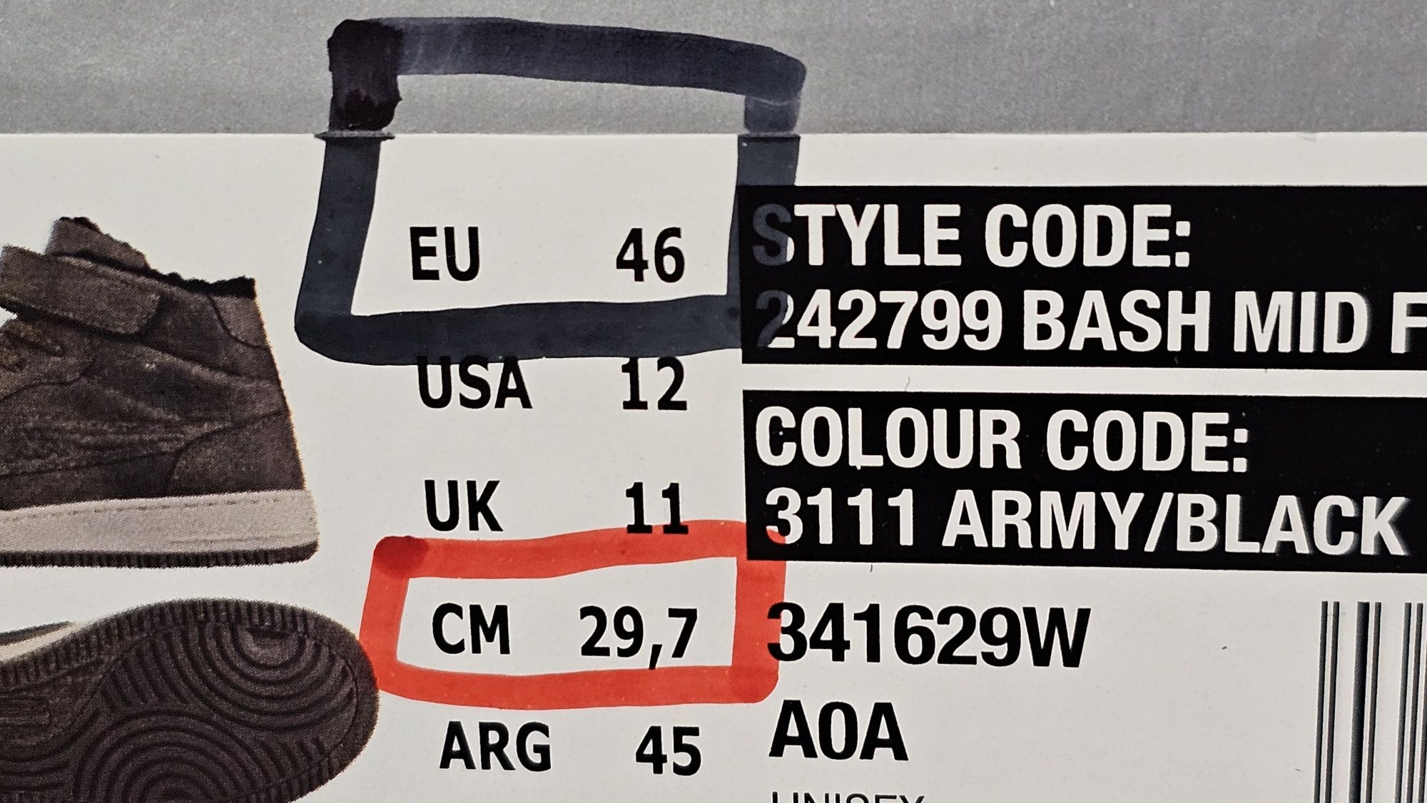 Buty męskie zimowe ocieplane Kappa modne rozmiar 46  wkładka 29.7 cm