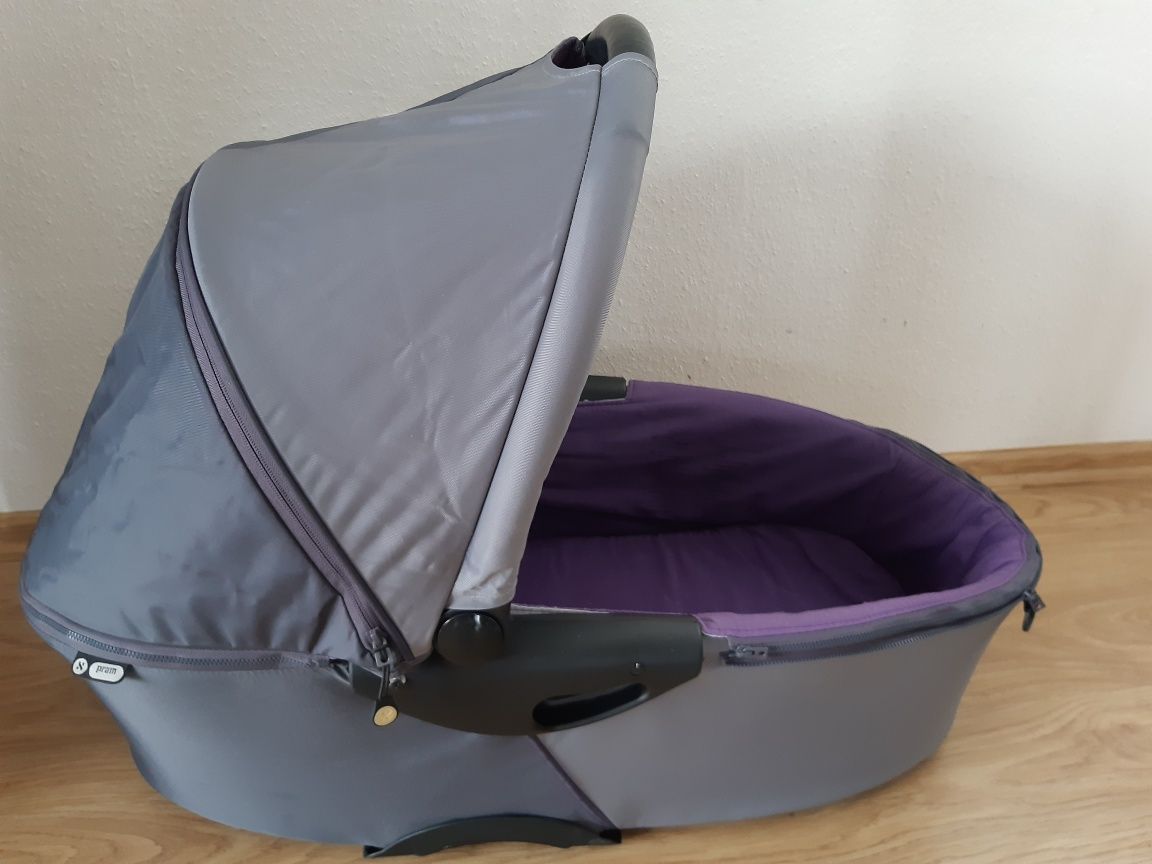 Wózek dla dzieci X-Lander XA 2w1 gondola+spacerówka szaro-fioletowy a