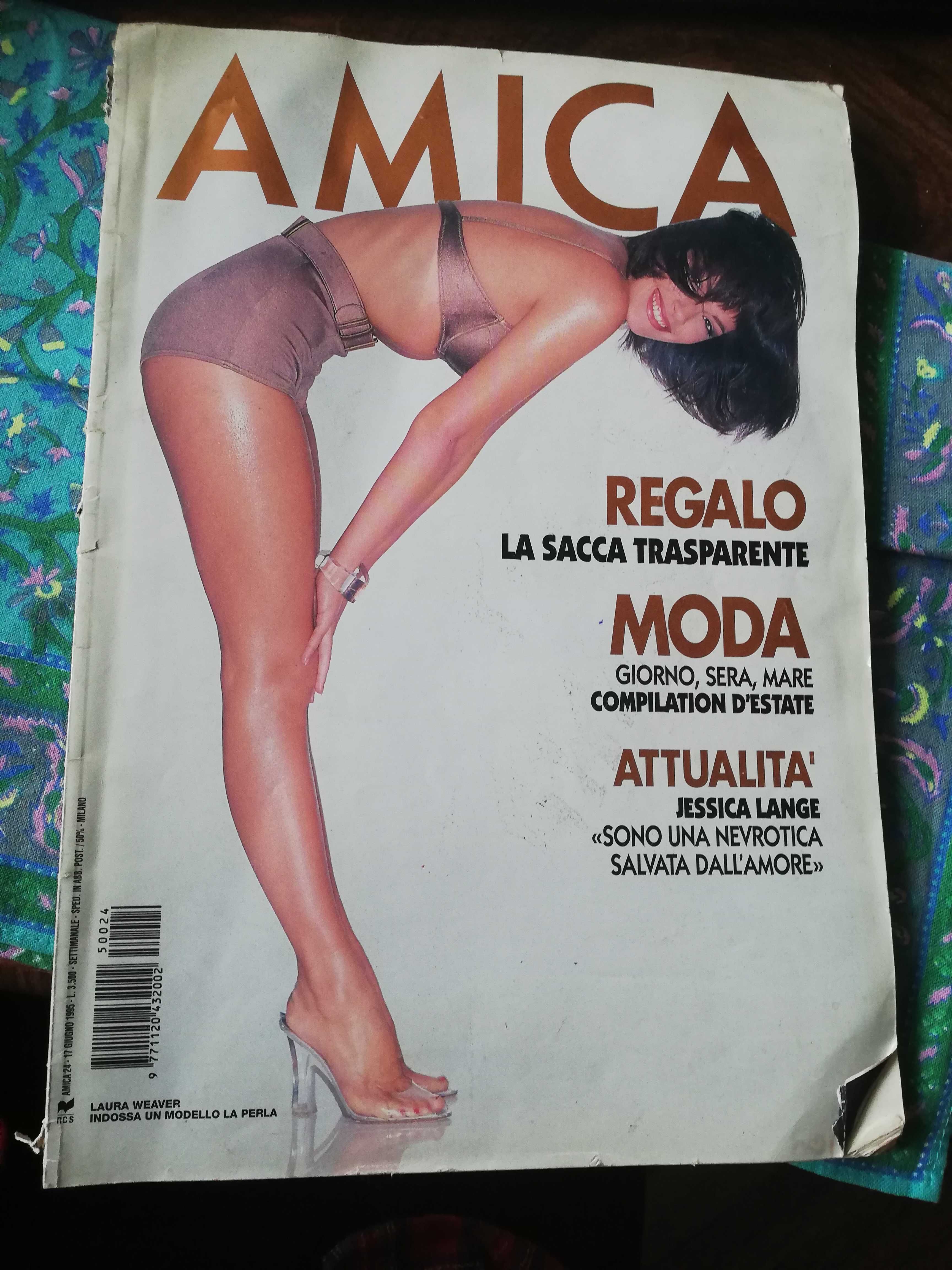 Amica 24, 17 Giugno 1995 włoski z modą żurnal lata 90-te