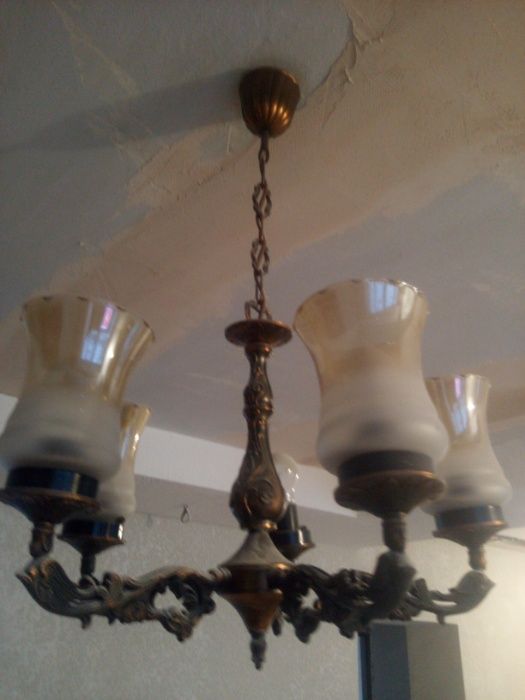 люстра бронза на5 плафонiв