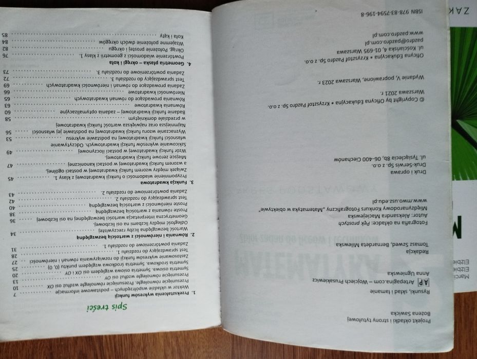 Matematyka 2 podręcznik i zbiór
