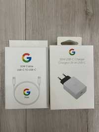 Зарядка Google Pixel 30W + кабель Type-C