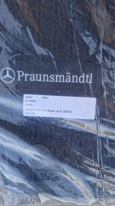 Dywaniki Mercedes W213 Welur Oryginał