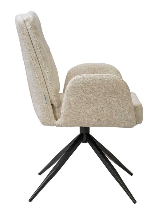 ALVARO beżowe_szare_Nowoczesne KRZESŁO OBROTOWE Tapicerowane do SALONU