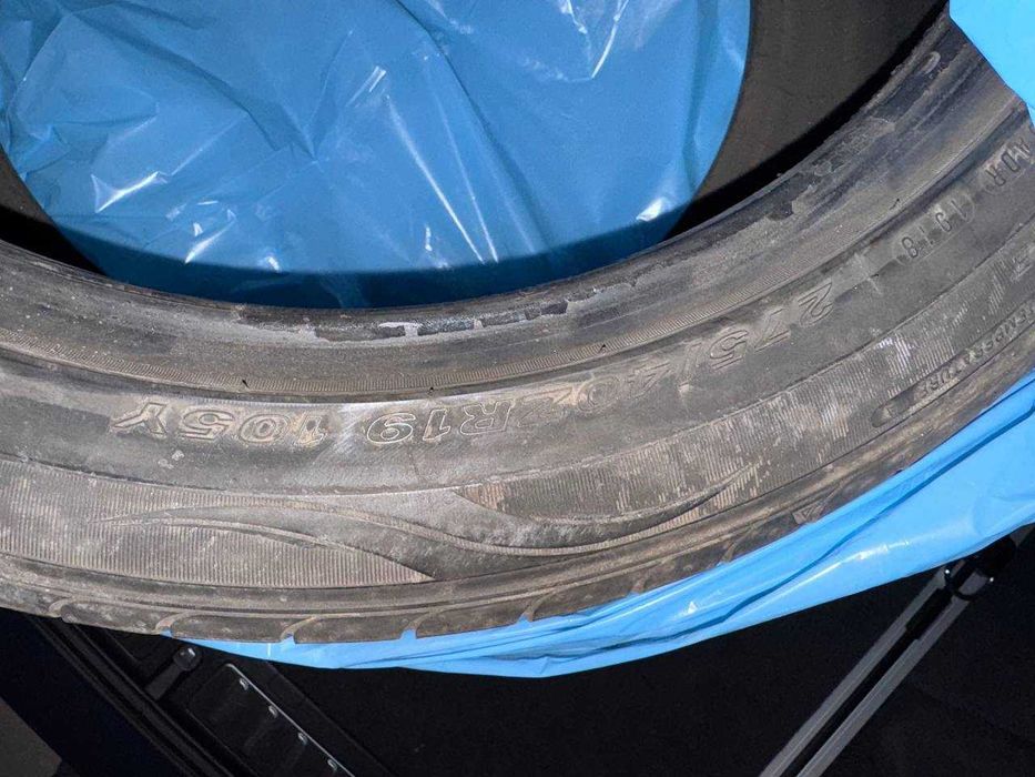 2 opony 245 45 R19 x 2 opony 274 40 R19  po użyciu, nie nowy