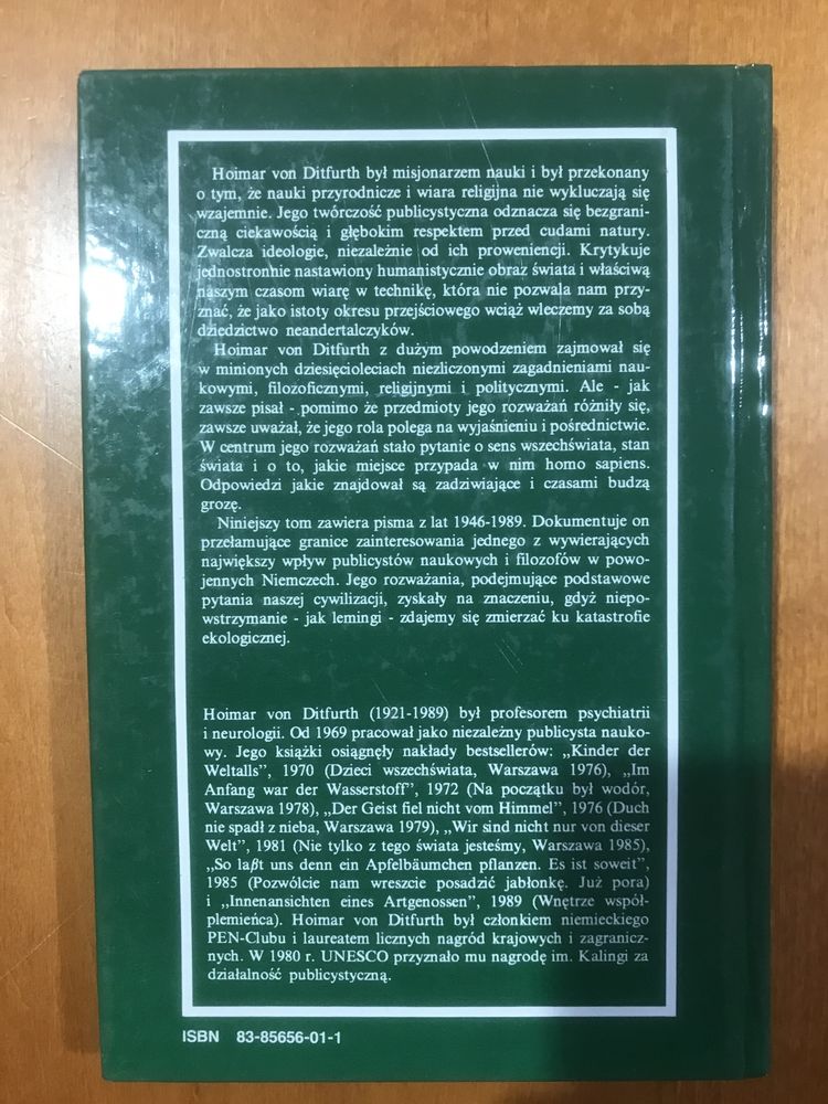 Dziedzictwo człowieka z Neandertalu Hoimar von Ditfurth