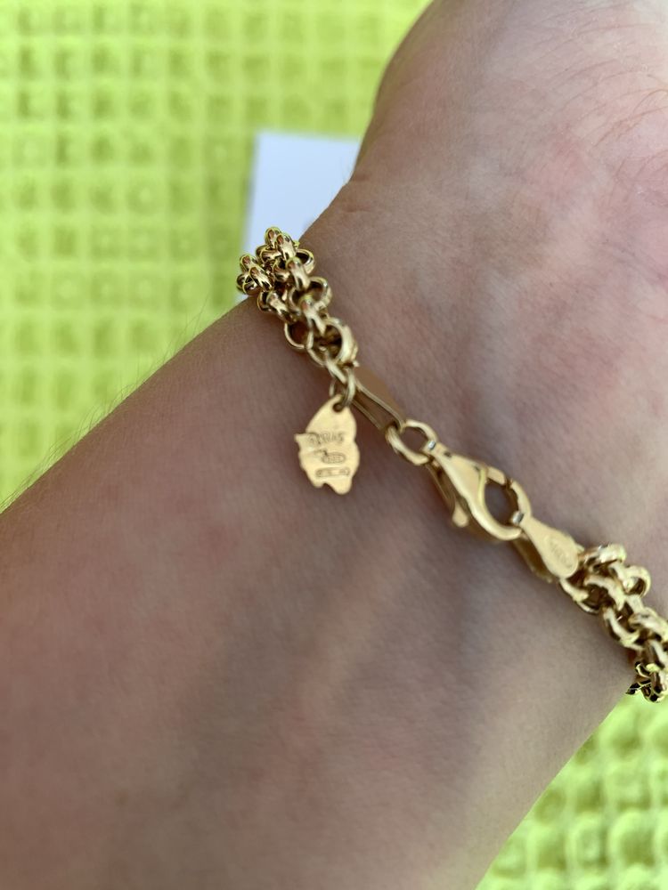 Pulseira prata dourada GREGIO