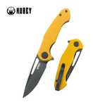 Nóż składany Kubey Dugu Yellow G10, Blackwashed 14C28N (KU210J)