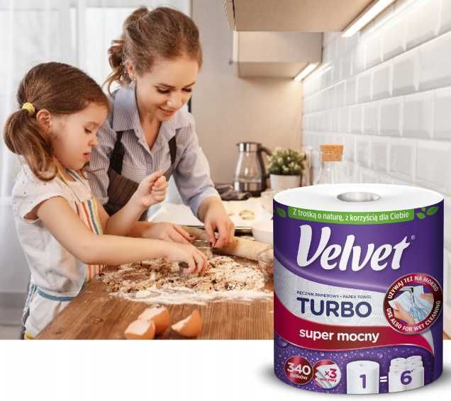 Ręcznik papierowy Velvet TURBO (10 opak) a'1|78m|3-war *super mocny