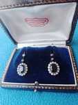 Brincos – Safiras, Diamantes. Ouro, Prata