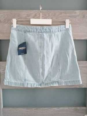 Forever 21 niebieska jeansowa krótka spódnica mini S