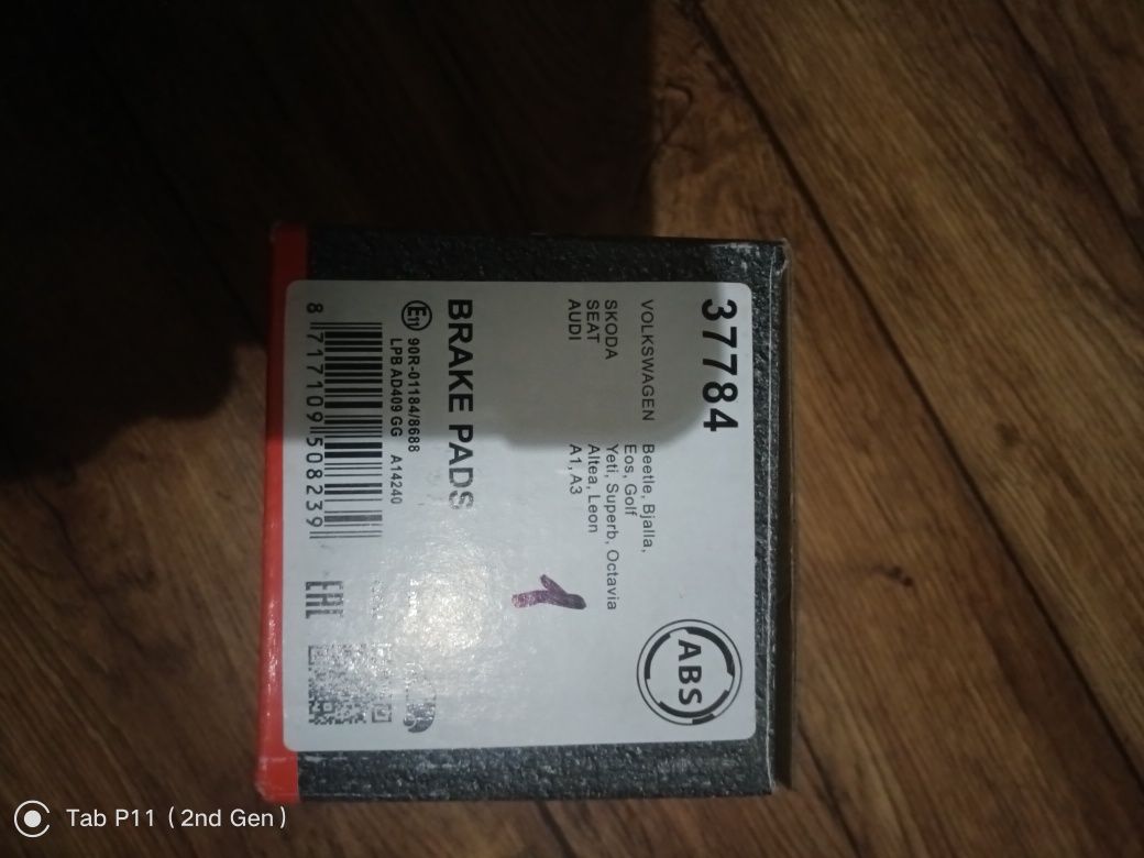 Колодки задн ABS. 37784 аналог 5K0698451A