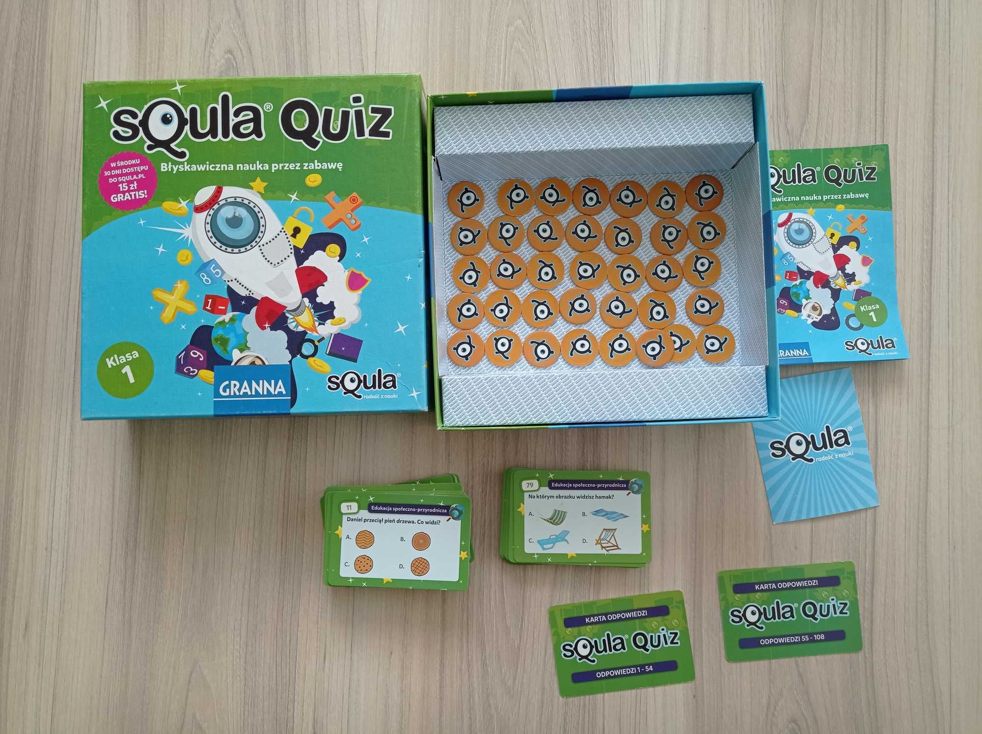 Squla quiz, klasa 1, Granna, błyskawiczna nauka przez zabawę