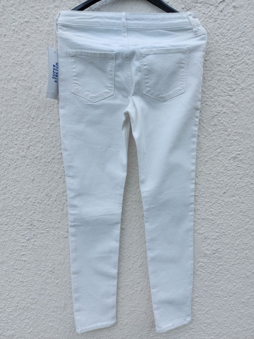 Spodnie białe nowe rurki skinny fit H&M 146