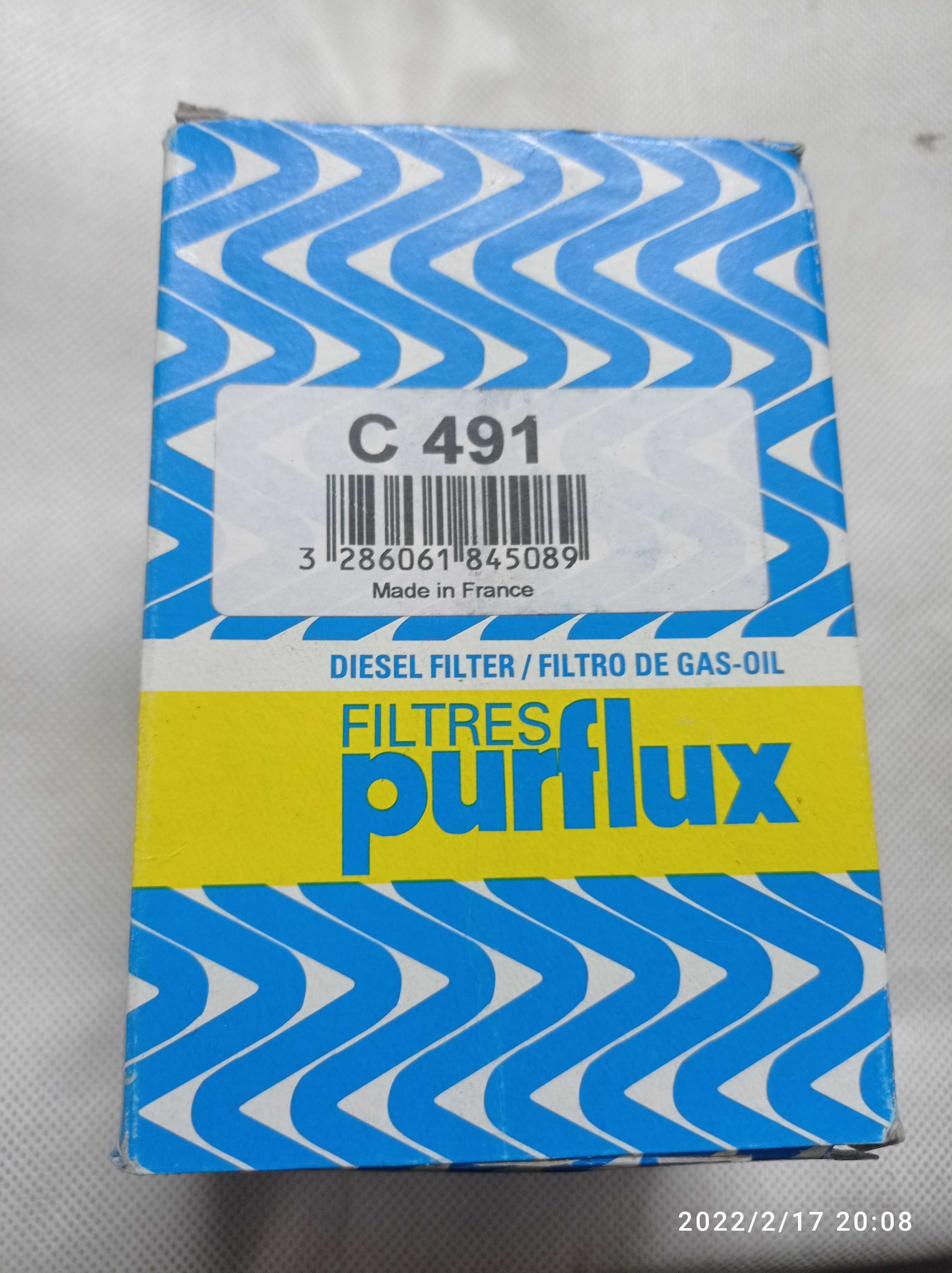Топливный фильтр Purflux C491 (Renault Trafic, Opel Vivaro)