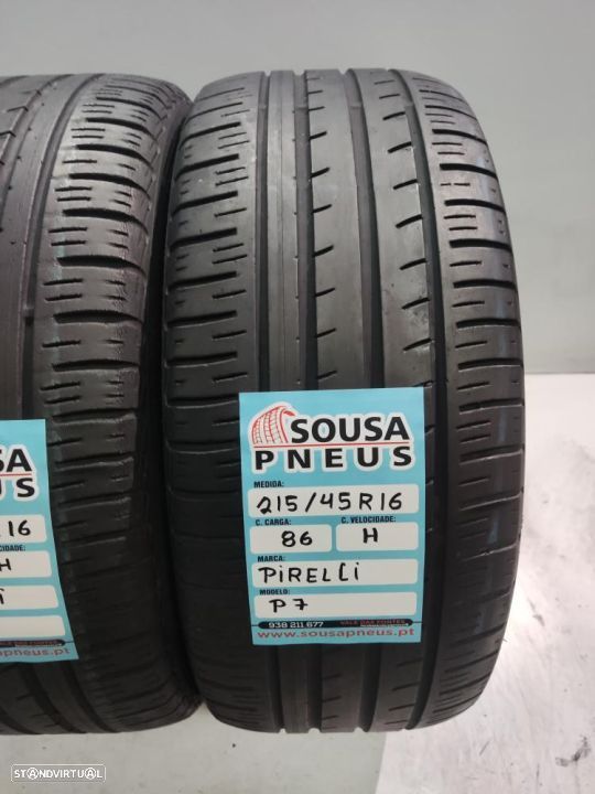 2 pneus semi novos 215-45r16 pirelli - oferta dos portes