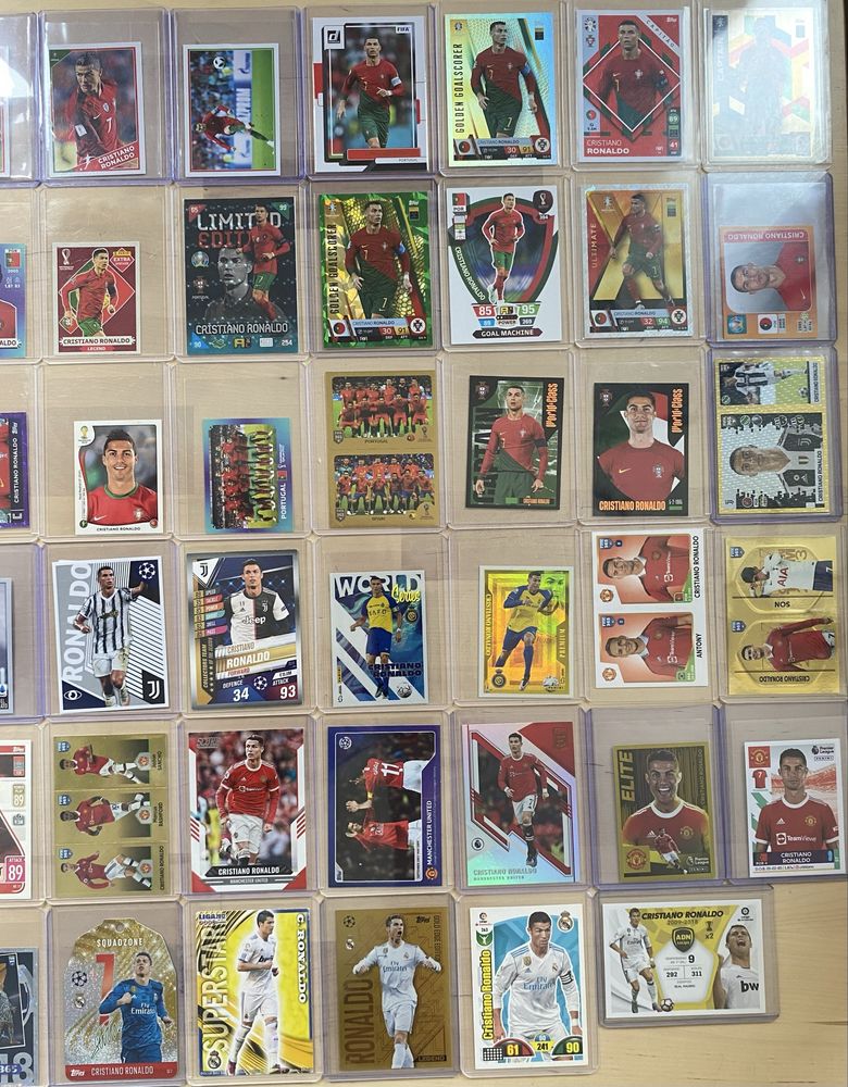 Cristiano Ronaldo Cromos e Cartas Panini e Topps CR7 coleção
