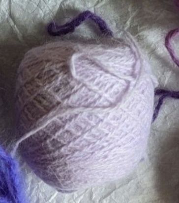Пряжа нитки для вязания ангора фиолетового цвета