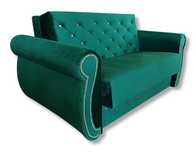 Sofa rozkładana Amerykanka Kanapa pikowana kryształ pojemnik
