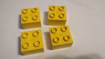klocki LEGO Duplo 2x2 żółte