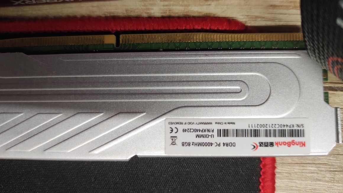 Ddr 4, Fury hyperx, 3200 MHz, 16 gb(2*8), KingBand4000 mhz, (2*8)