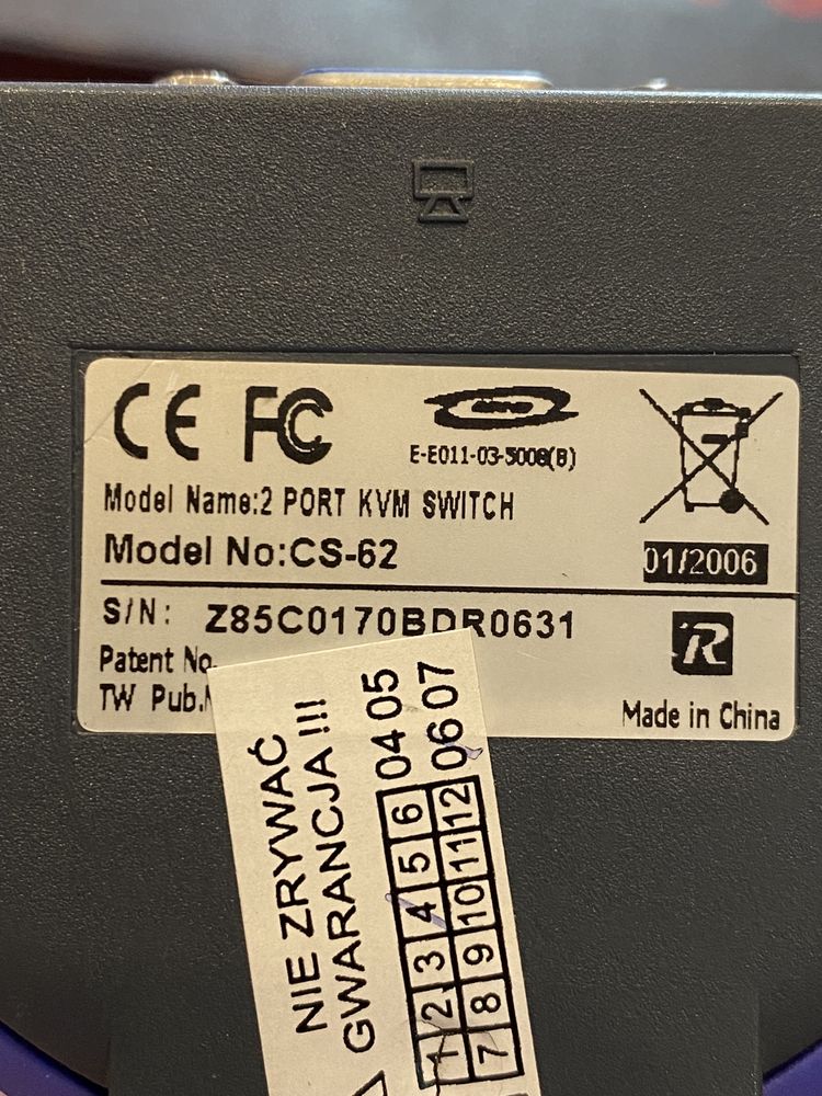 Aten 2-portowy przełącznik KVM PS/2