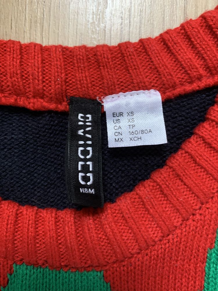 Sweterek swiateczny damski H&M r. XS