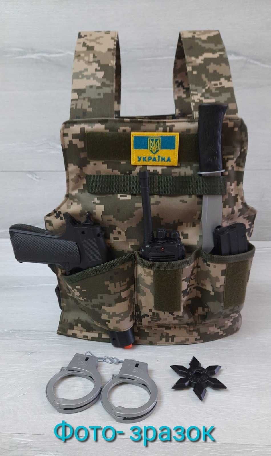 Бронежилет детский, разгрузка, Размеры S.M.L, от4-11 лет, НА липучках