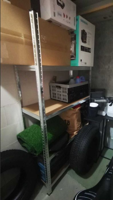 Metalowy REGAŁ MAGAZYNOWY Do Garażu Warsztatu Piwnicy Ocynkowany NOWY