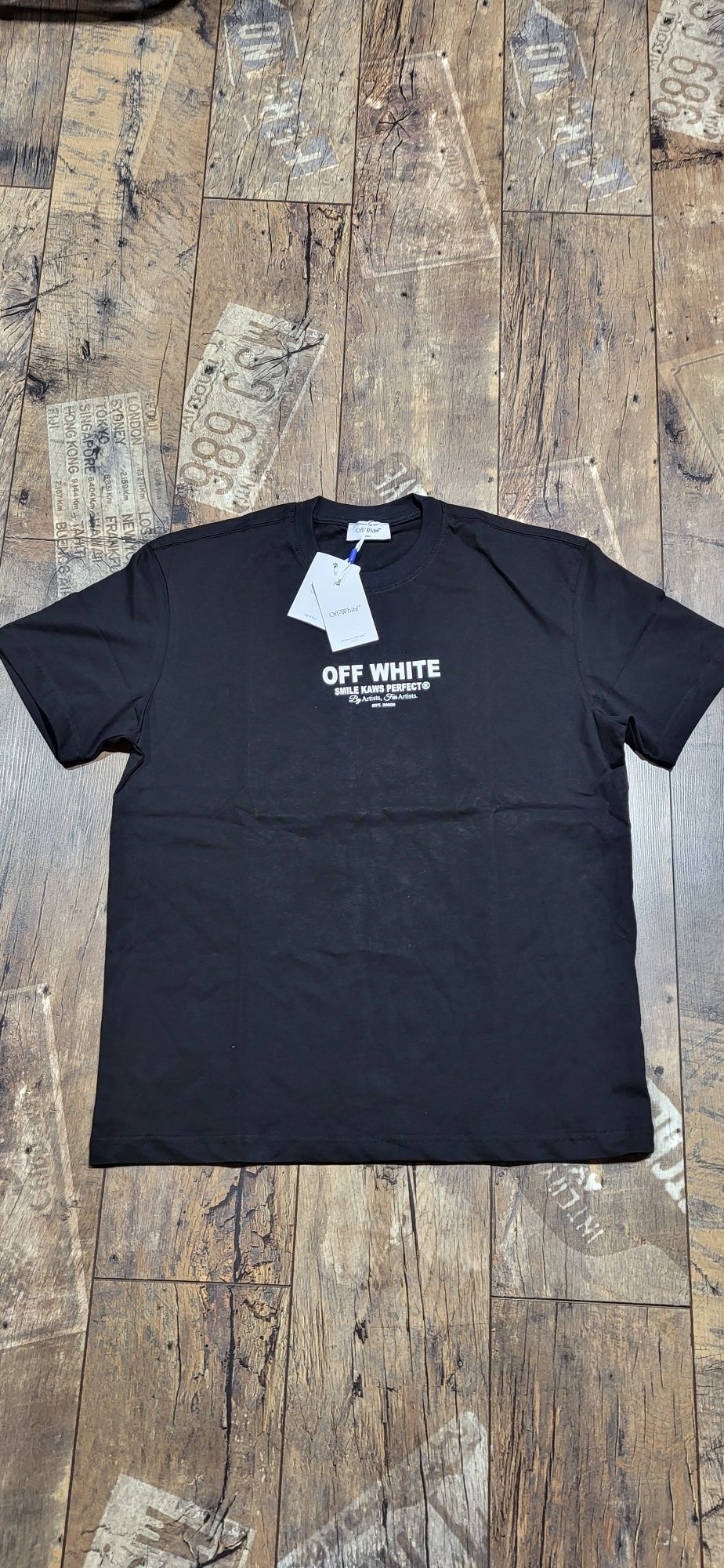 Off white koszulka męska najwysza jakość bawełny logo czarna XL