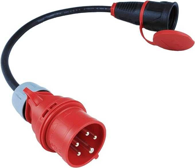 Adapter 5-biegunowy 400 V 16 A wtyczka na złącze ze stykiem ochronnym