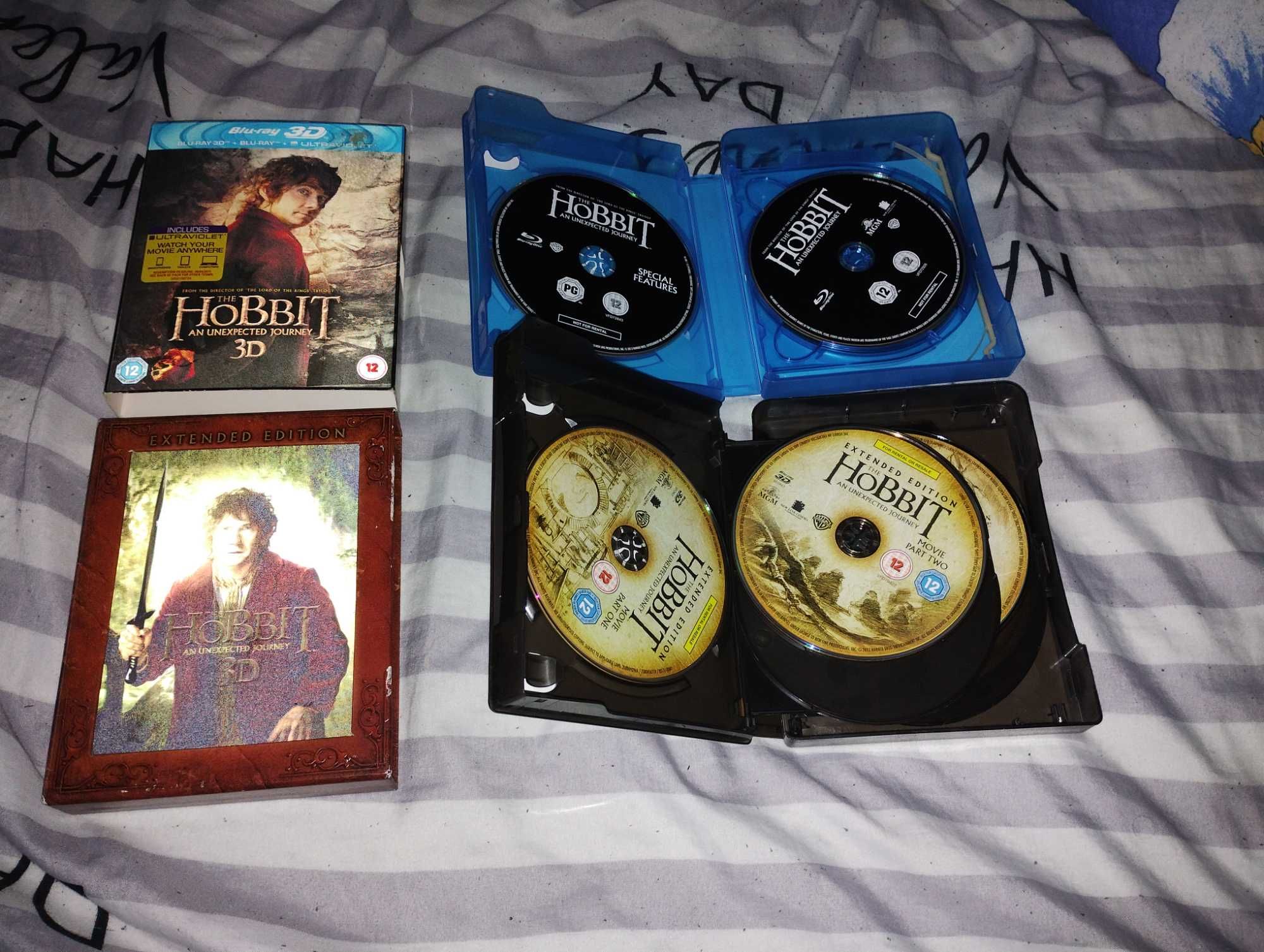 Hobbit  9 x blu-ray i blu-ray 3d