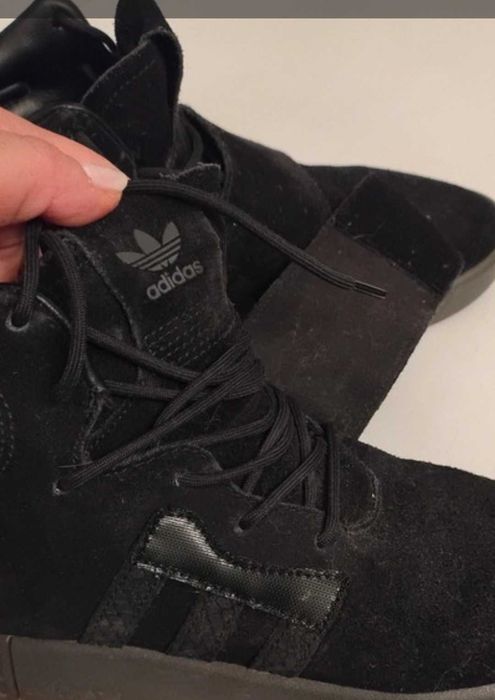 Skórzane Adidas Tubular Buty Trzewiki Sztyblety 41 25,5 cm