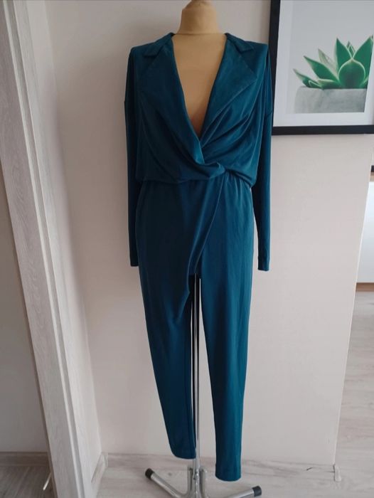 Elegancki kombinezon damski S turkusowy By Marlene Birger