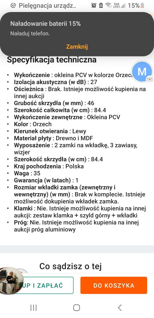 Drzwi wejściowe wewnatrzklatkowe