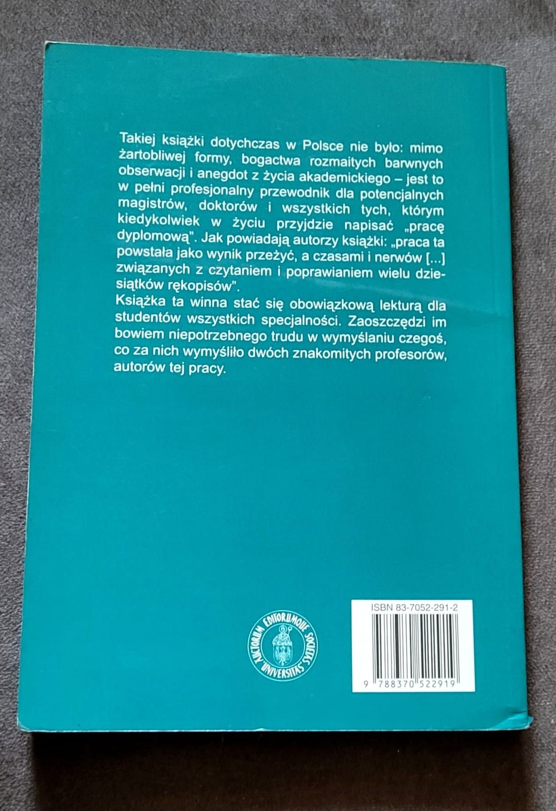 Książka Jak przygotować pracę dyplomową lub doktorską. Gambarelli