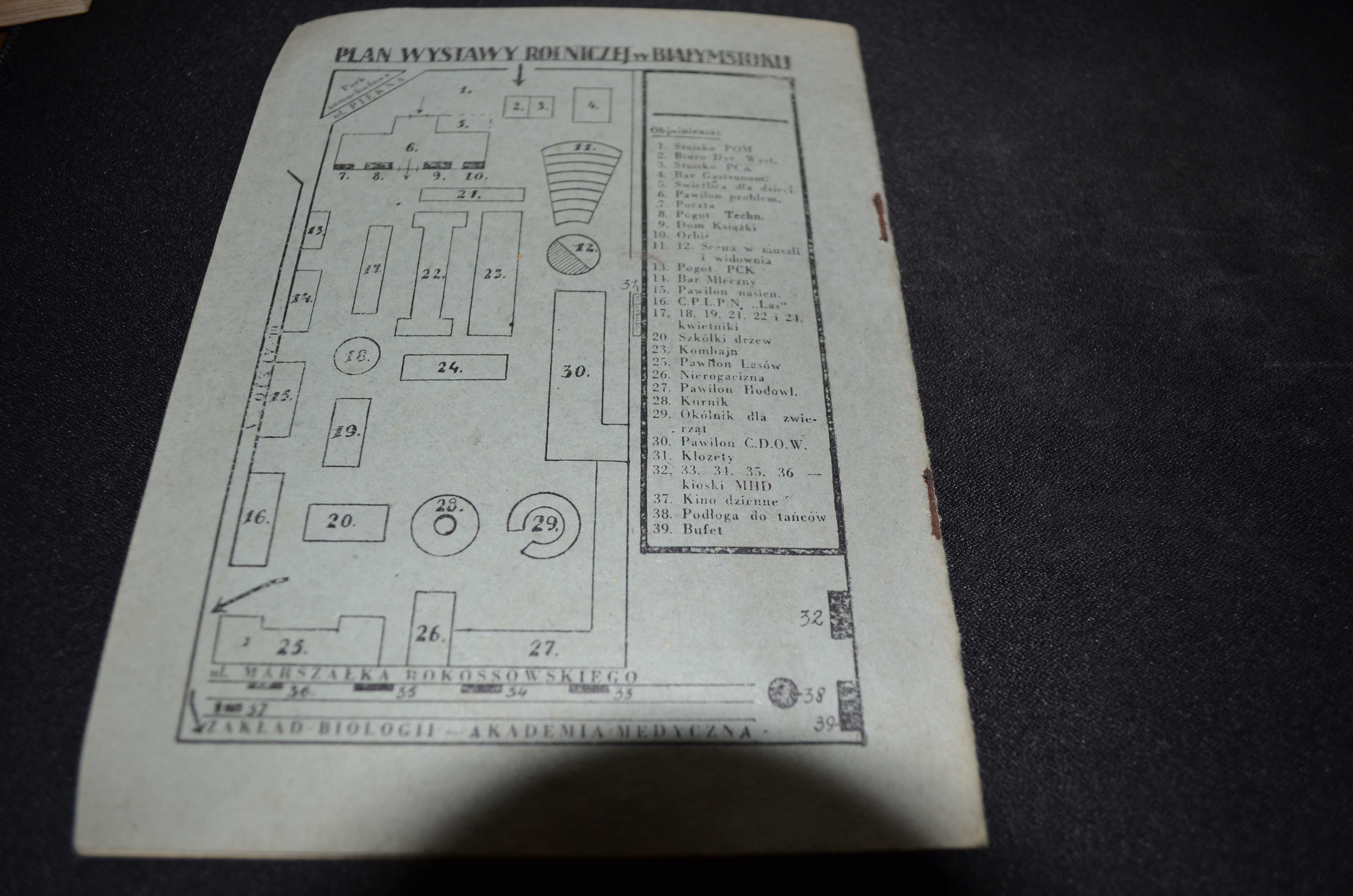 Wystawa rolnicza w Białystok 1952 przewodnik informator