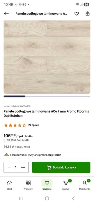 Panele podłogowe laminowane 13.5m2 AC4 7 mm Promo Flooring Dąb Esteban