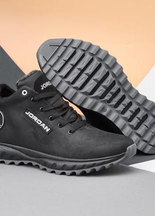 Мужские зимние ботинки Jordan Мужские зимние кожаные кроссовки чоловіч