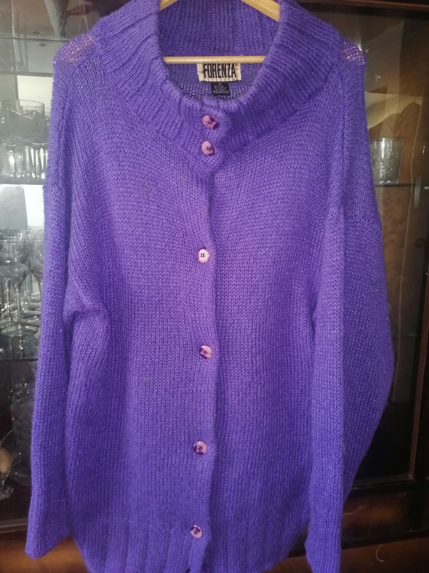 Sweter-kardigan, zapinany na guziki