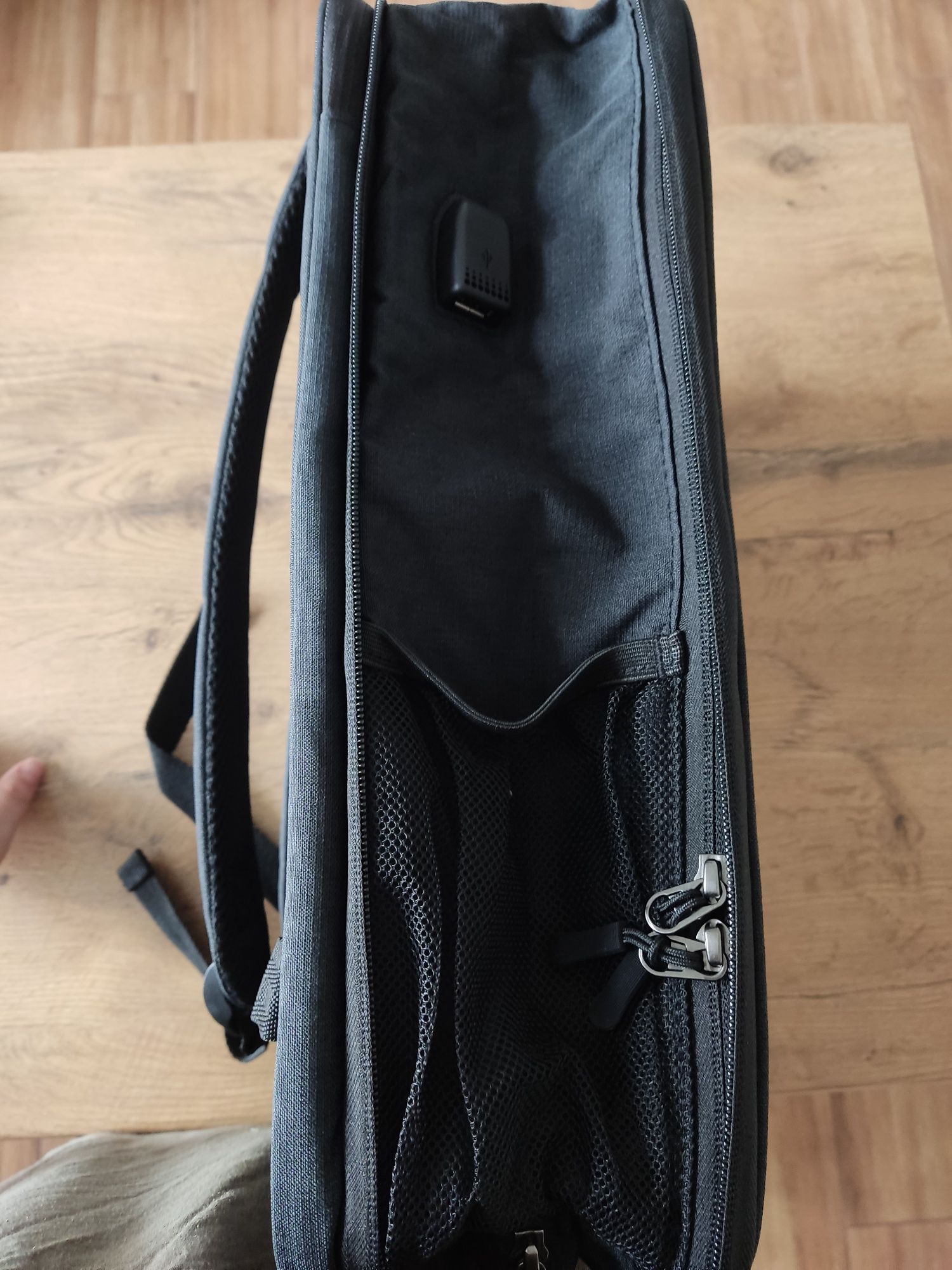 Plecak na laptopa ZINZ 15,6 " rozkładany wodoodporny teczka czarny